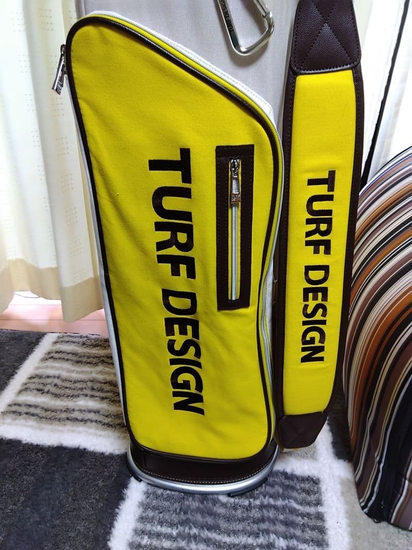 ターフデザイン　キャディバッグ　イエロー×グレー
