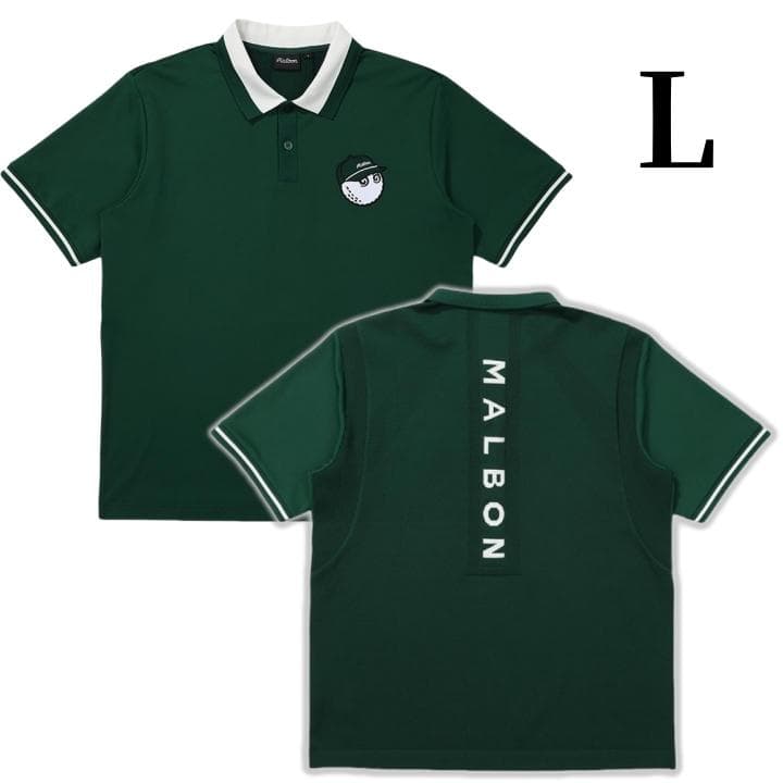 即日発送 マルボンゴルフ ポロシャツ malbon golf メンズ シャツ L