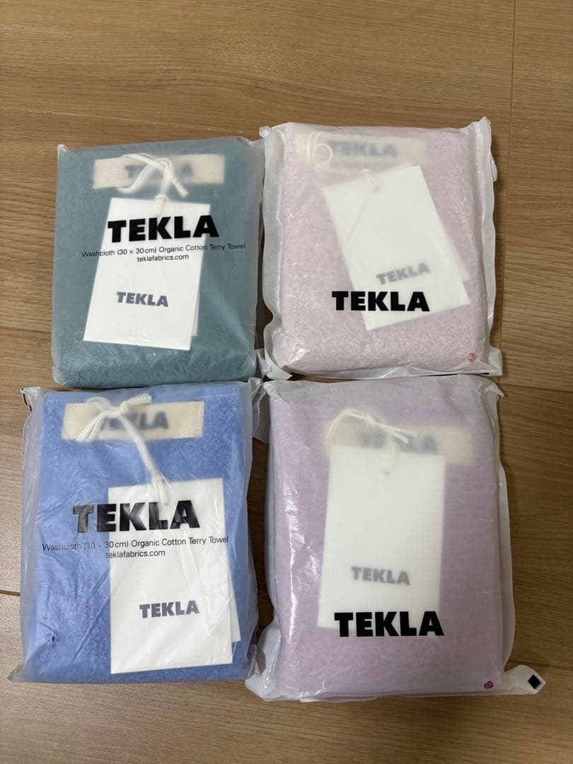 TEKLA オーガニックコットンタオルハンカチ 4色セット
