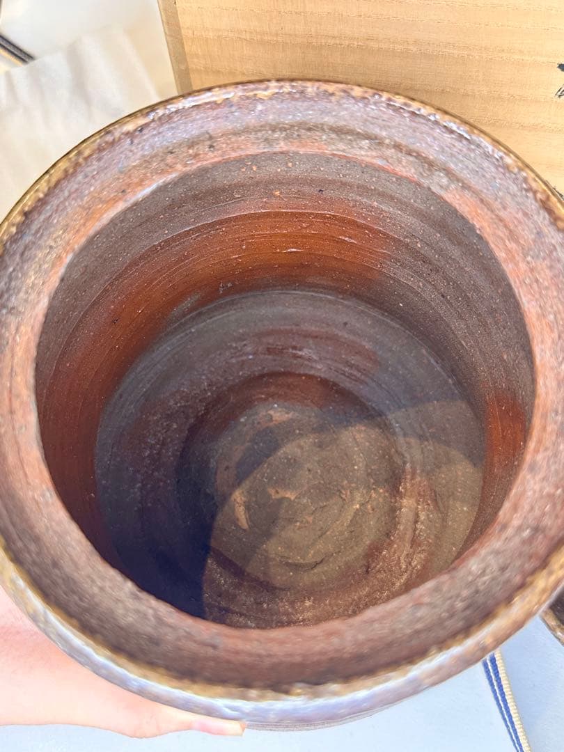 希少 前嶋五一郎 作 備前焼 水指 共箱付 珍品