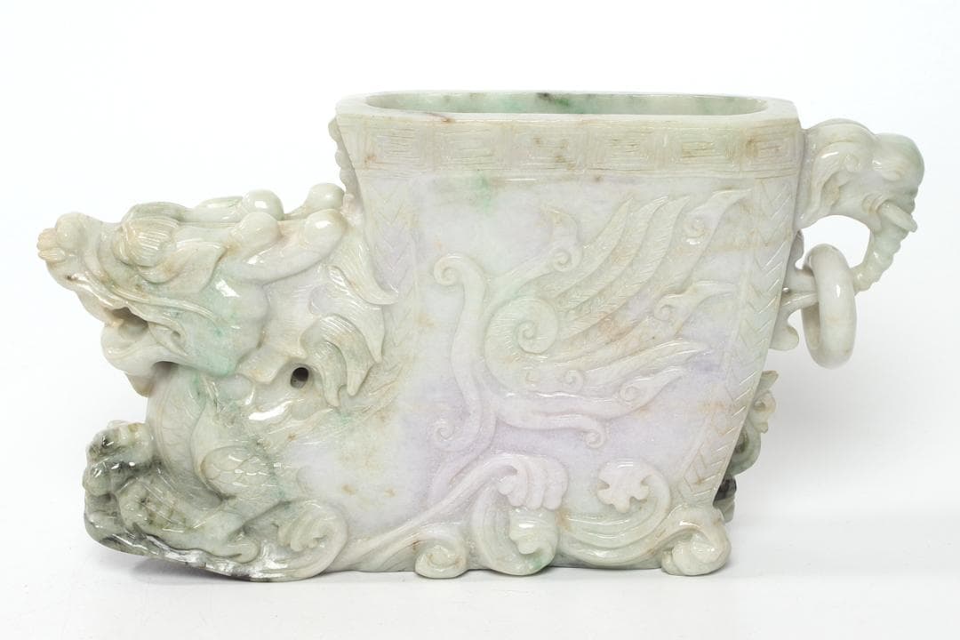 龍 彫刻品 玉石 古美術 古玩