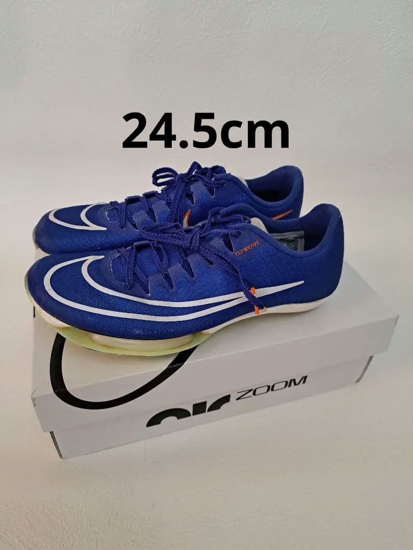 Nike Zoom マックスフライスパイクシューズ 青24.5cm