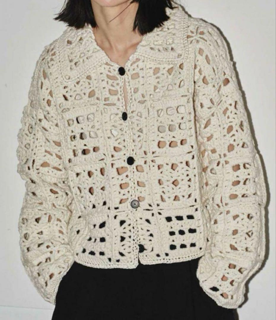 TODAYFUL Crochet Knit Shirtsエクリュ