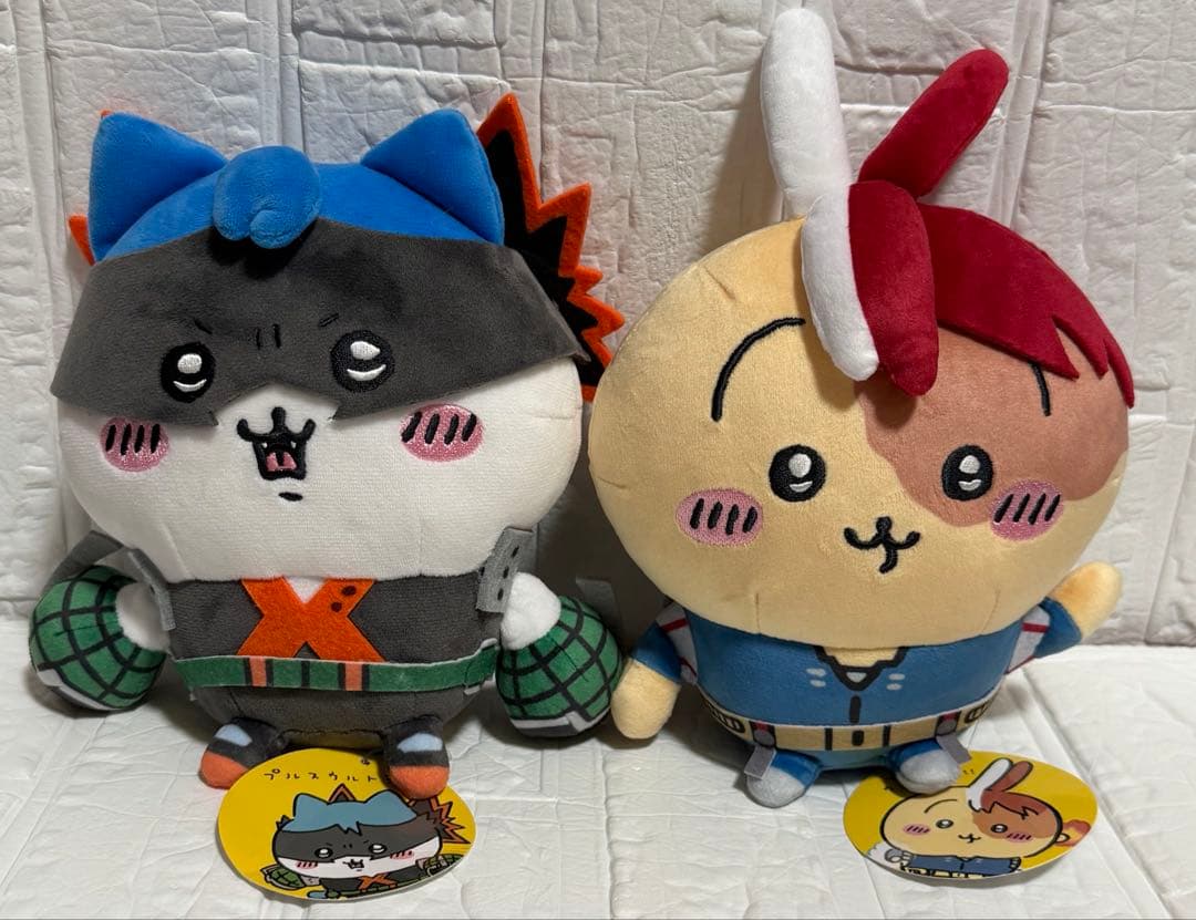 ちいかわ×ヒロアカ コラボぬいぐるみ S ハチワレ爆豪・うさぎ轟 2体セット