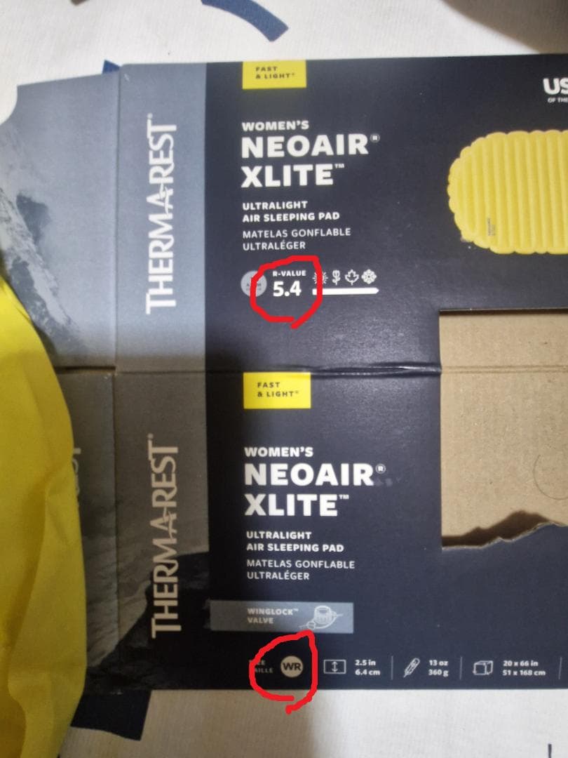 【未使用】R5.4サーマレスト ネオエアーＸライトWR