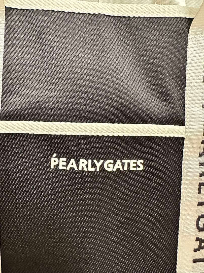PEARLY GATES トートバッグ 大容量 黒/白