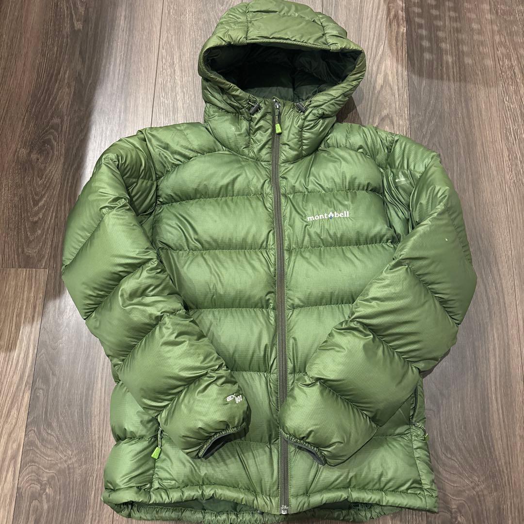 mont-bell EX-800 ダウンジャケット Sサイズ オリーブグリーン
