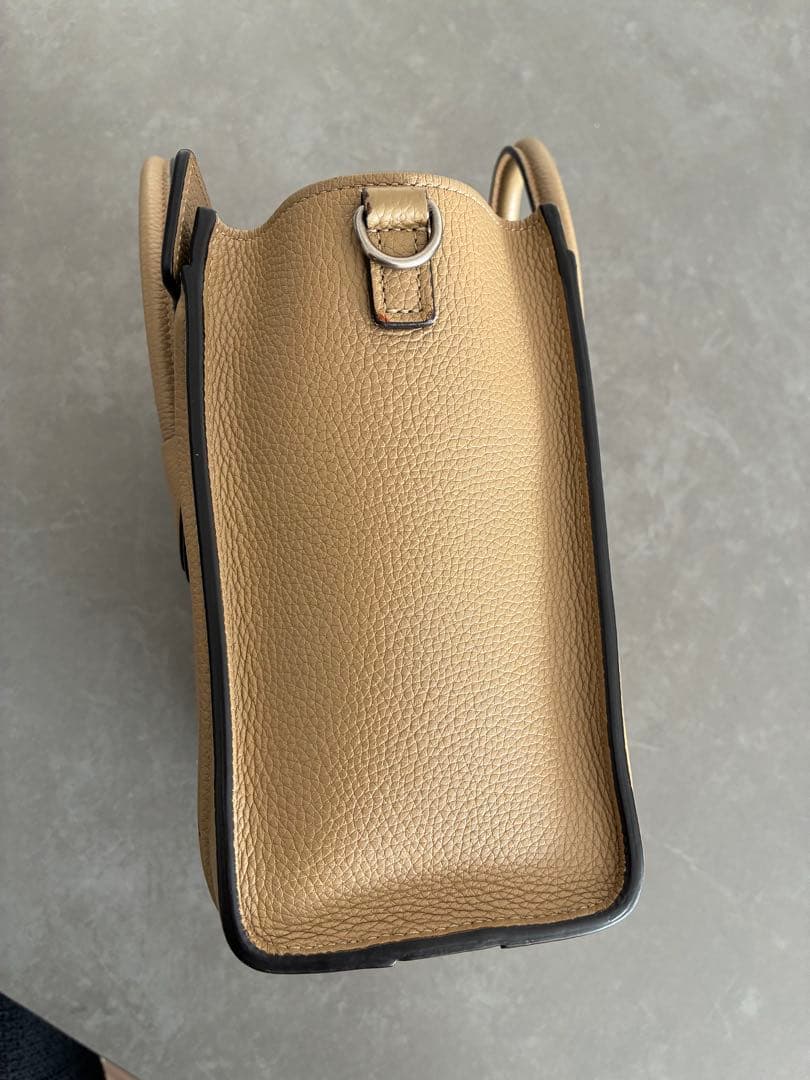 『本日のみ』美品Céline ラゲージナノショッパー　ベージュ ミニハンドバッグ