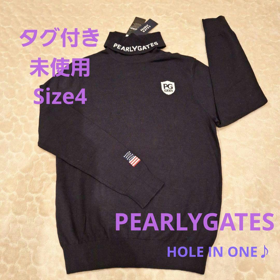 未使用　PEARLYGATES 　パーリーゲイツ　メンズ　ゴルフ　黒Size4