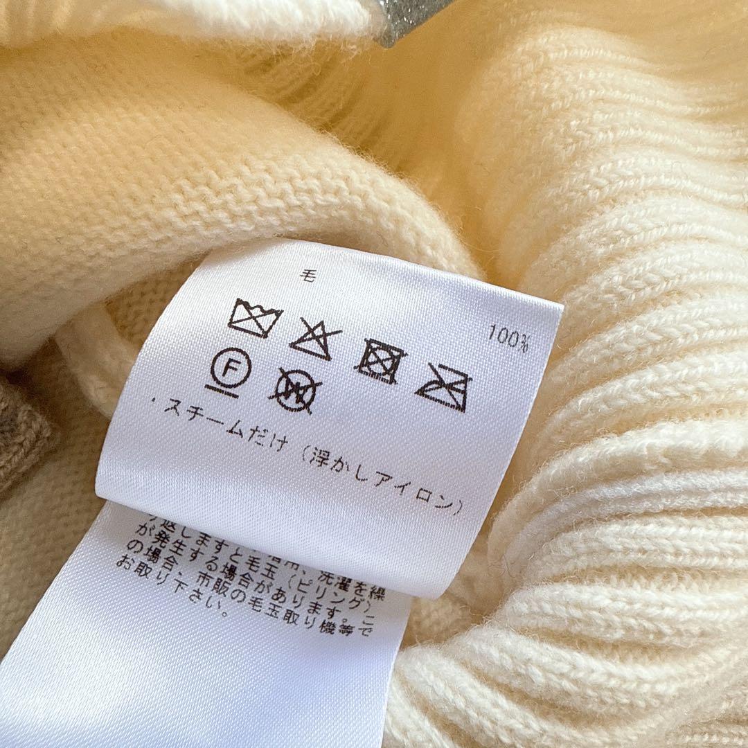 【デサントゴルフ】美品♡ニットセーター タートルネック ベージュ luxe M