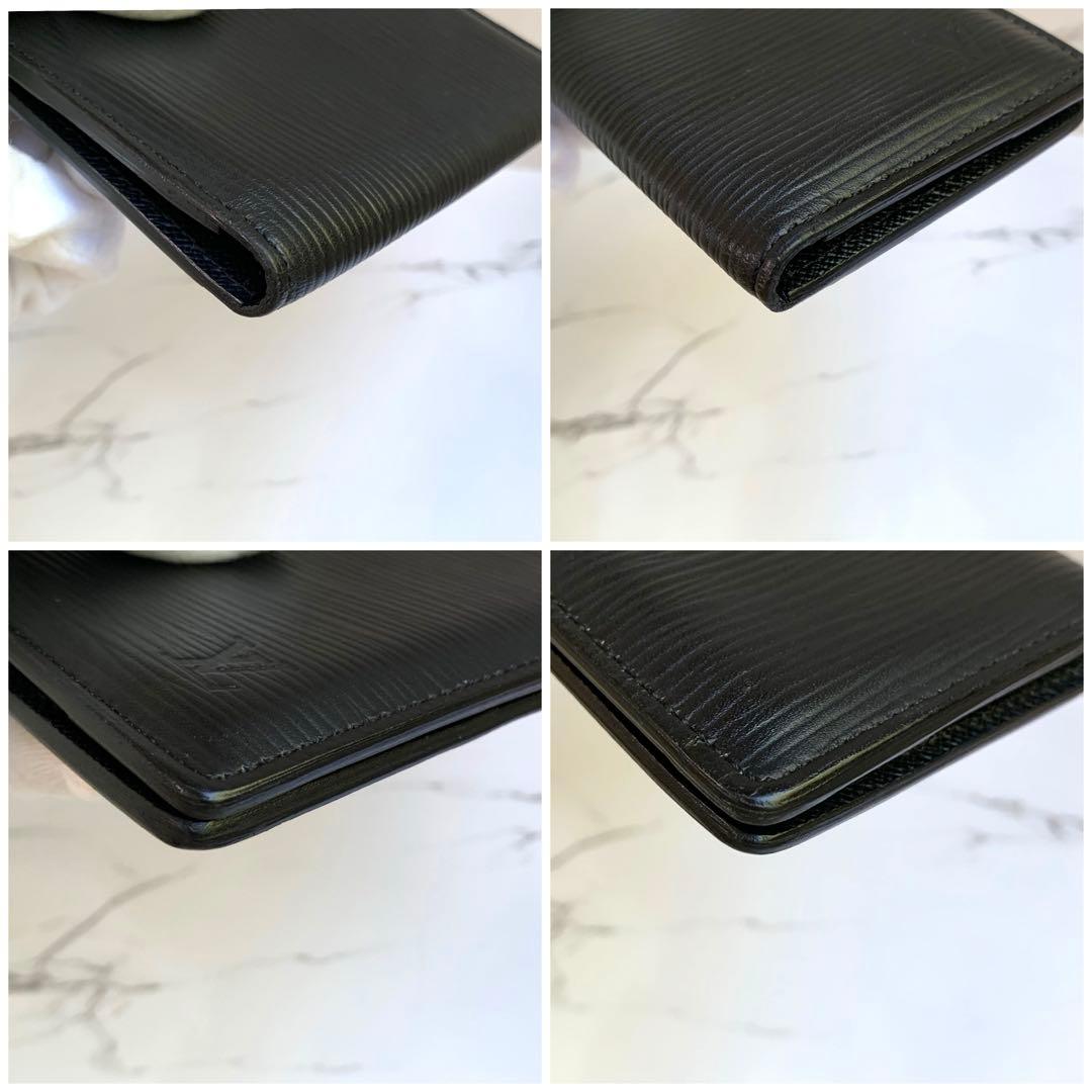 【現行】極美品 ルイヴィトン オーガナイザー ドゥ ポッシュ エピ ロゴ 黒