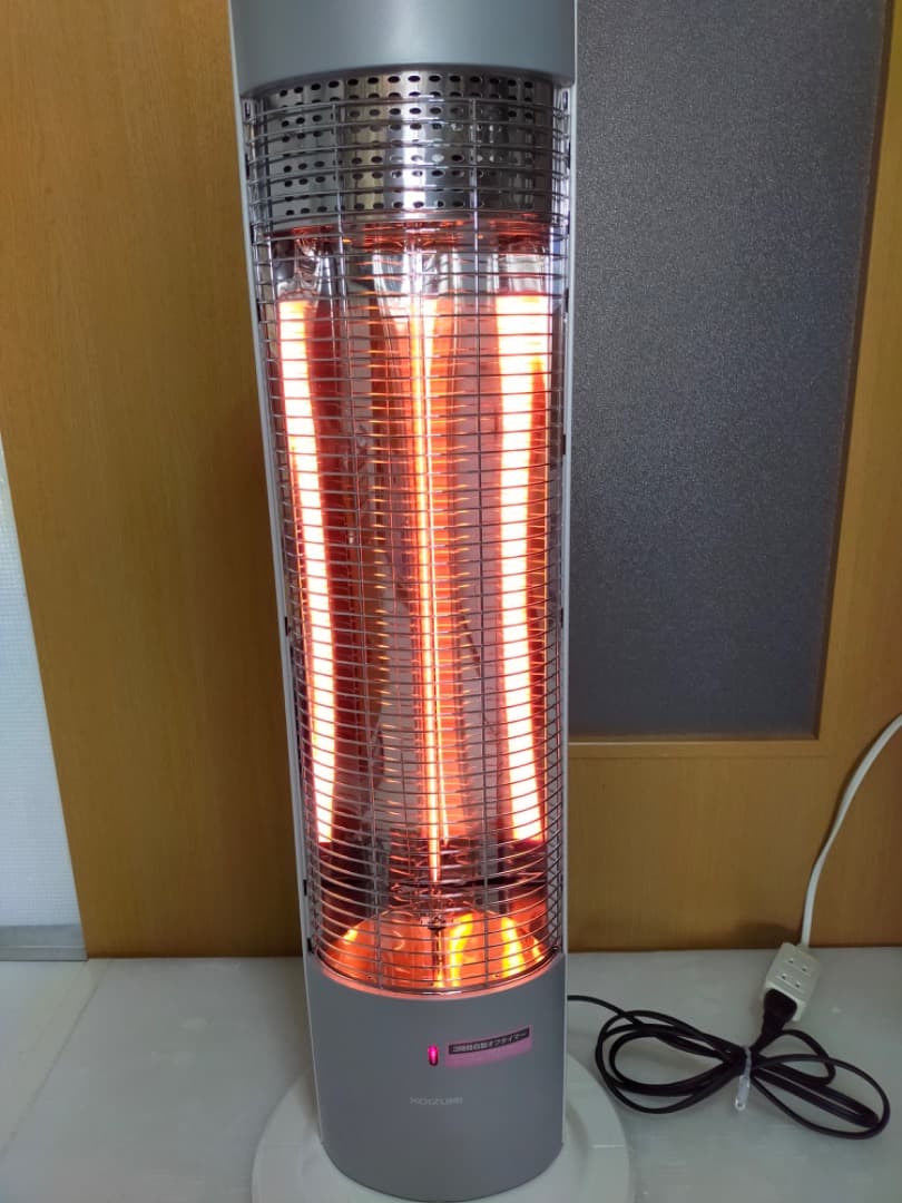 2台 コイズミ 電気ストーブ 900/450W ホワイト KKH-0922/W