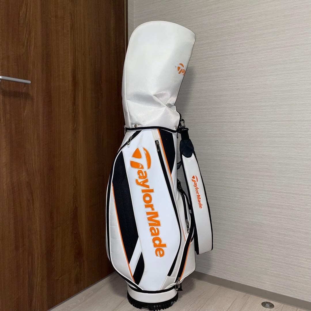 【taka】TaylorMade キャディバッグ ホワイト/オレンジ