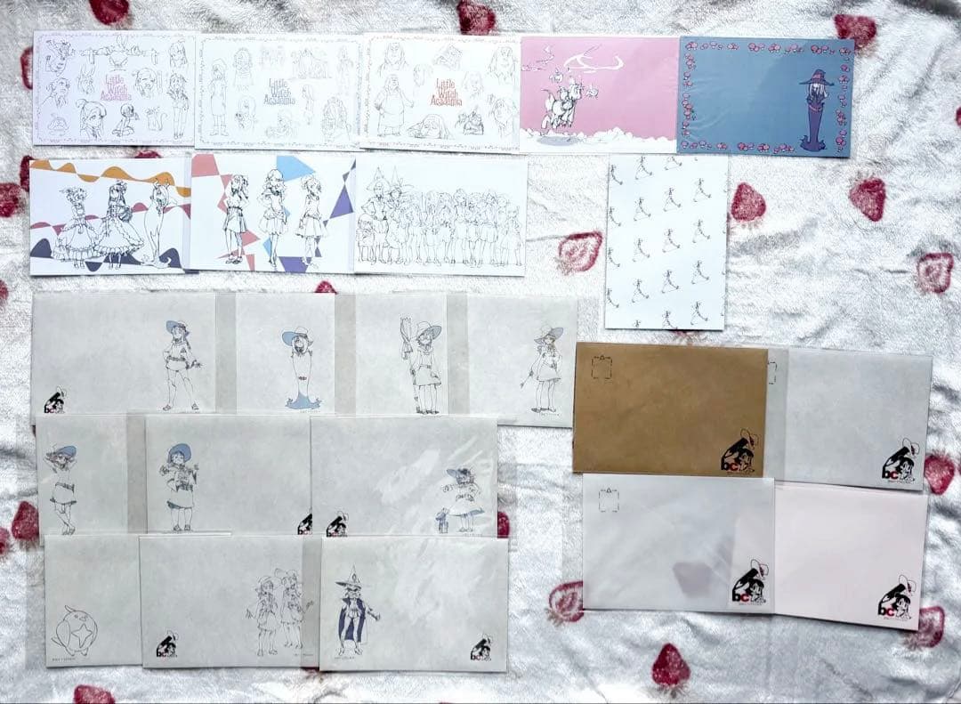 リトルウィッチアカデミア 文房具カフェ ポストカード 封筒 47枚セット