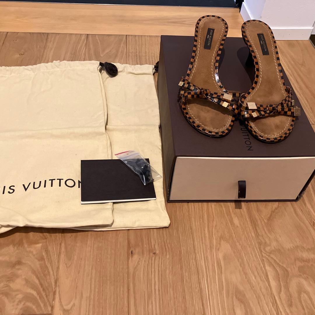 ベヤ♡ルイヴィトン ダミエ ヒール サンダル ミュール 35 1/2