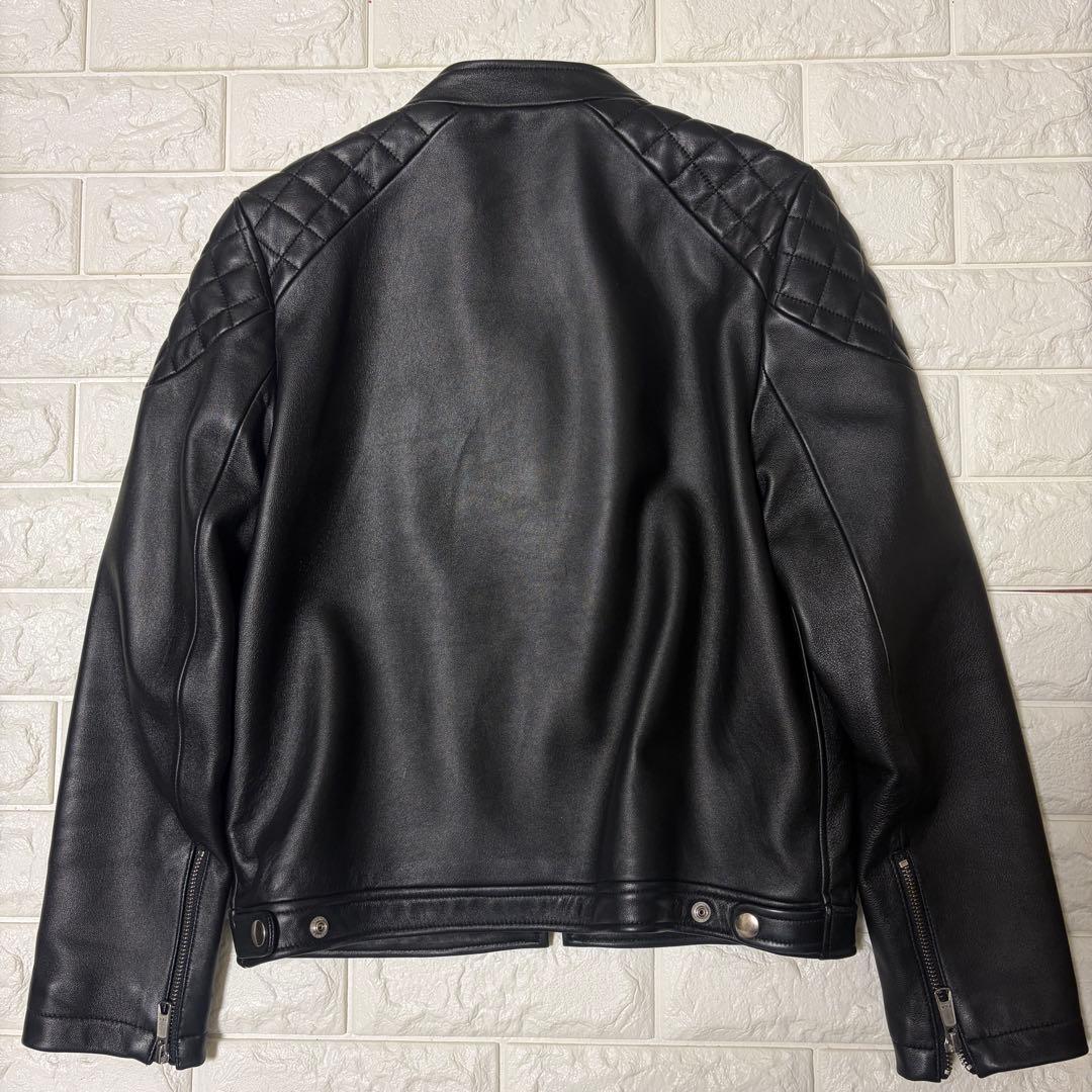 超希少 MARY QUANT レザージャケット ライダース 羊革 M ブラック