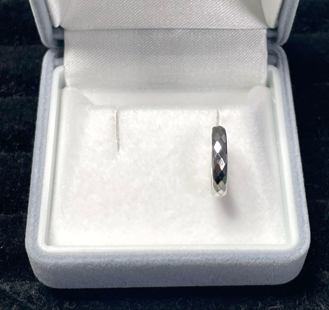 K18WG フープピアス 片耳 0.46g 18金ホワイトゴールド