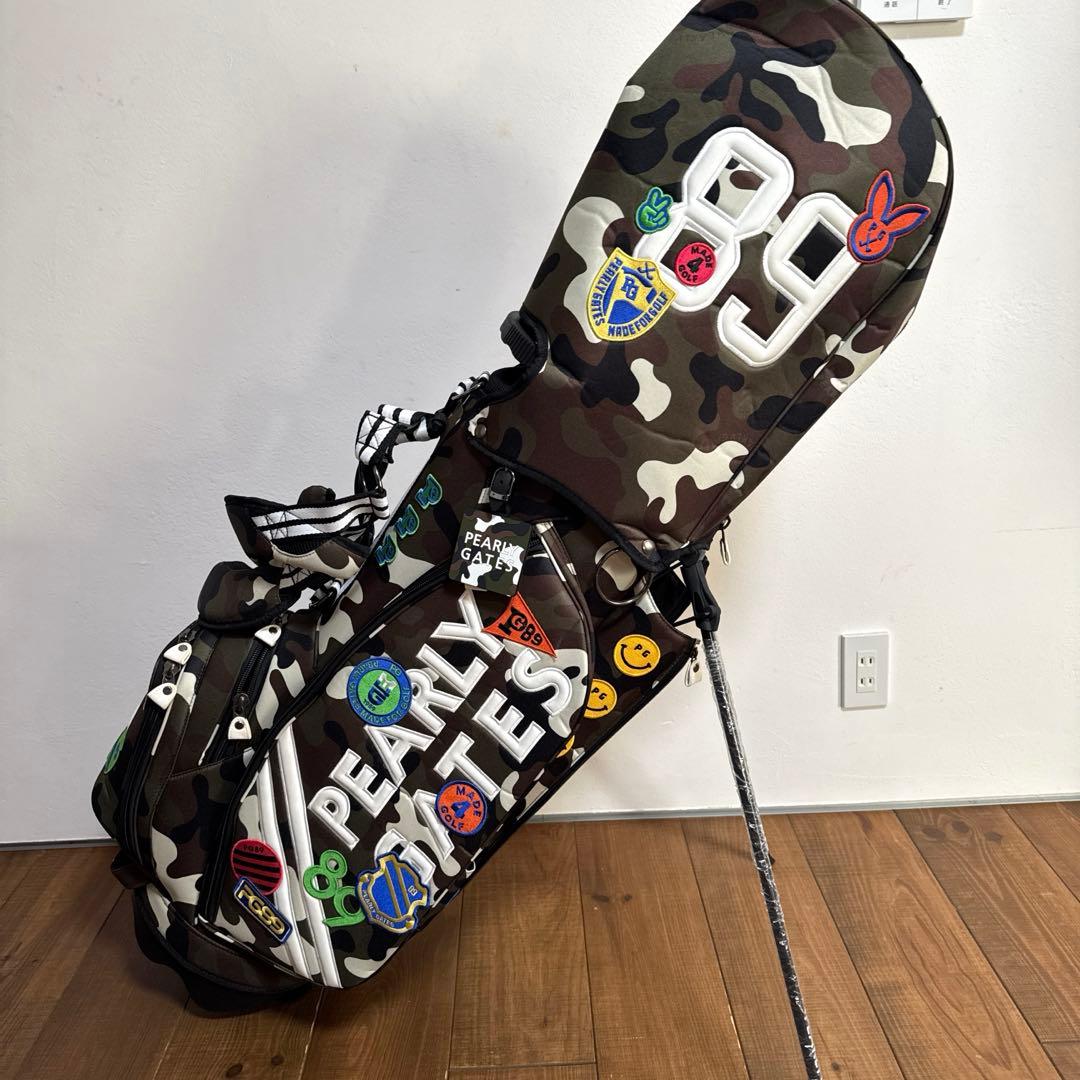 パーリーゲイツ スタンド式　キャディバッグ　ワッペンカモ