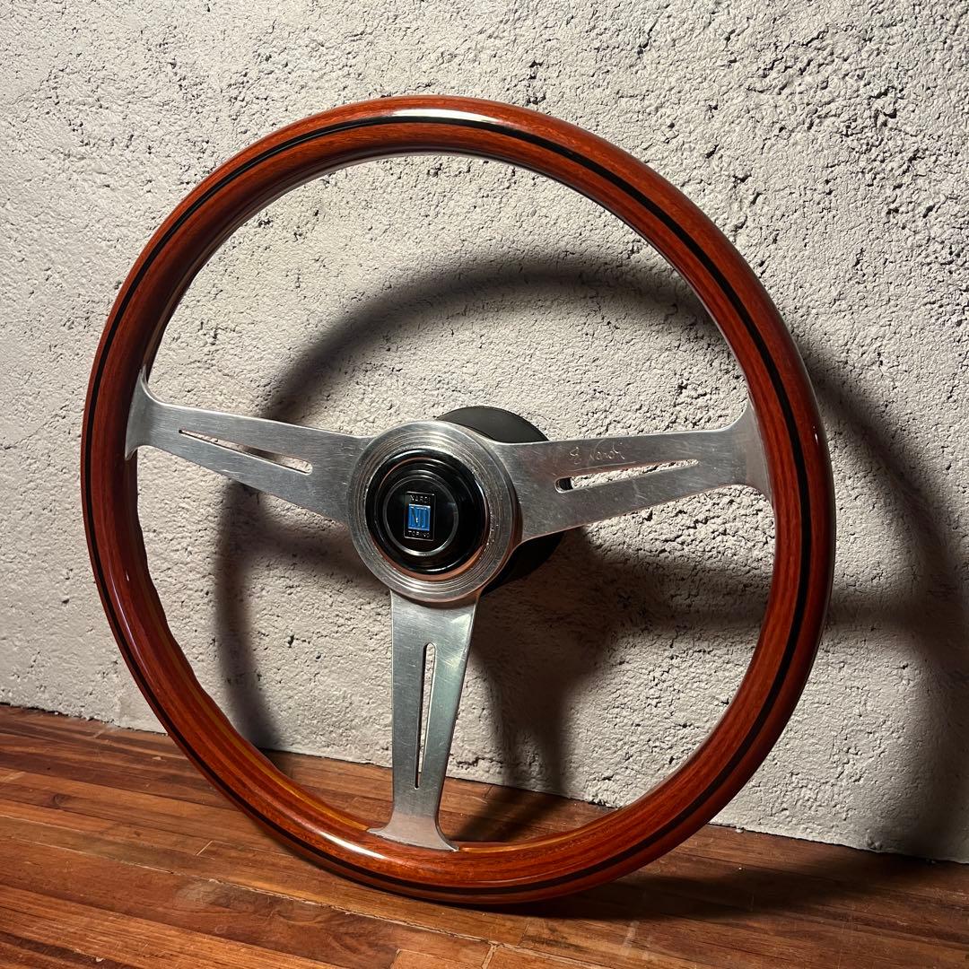 【希少ビンテージ】NARDI ナルディウッドステアリング 36φ ボス付き