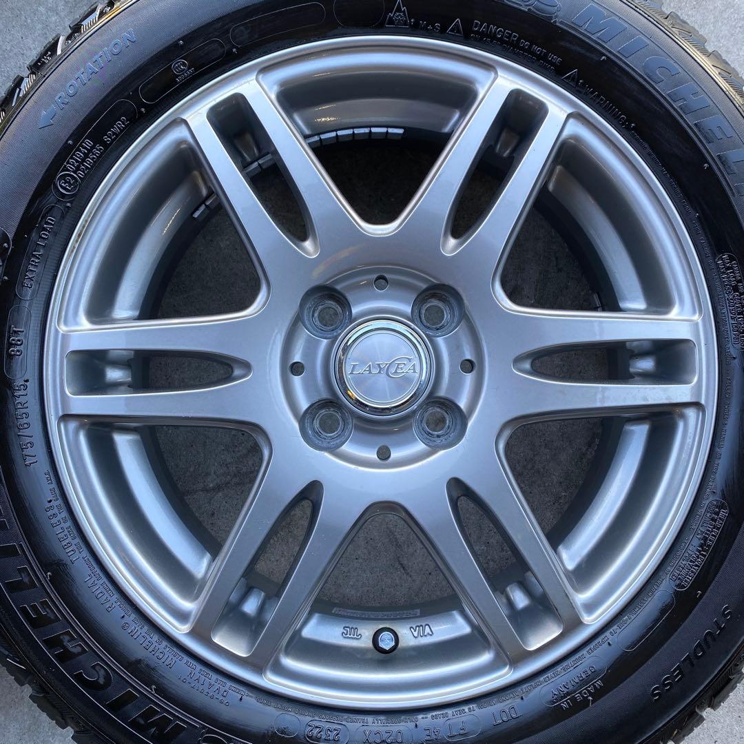 中古バリ溝ミシュランスタッドレスセット175/65R15アクア、ヴィッツ