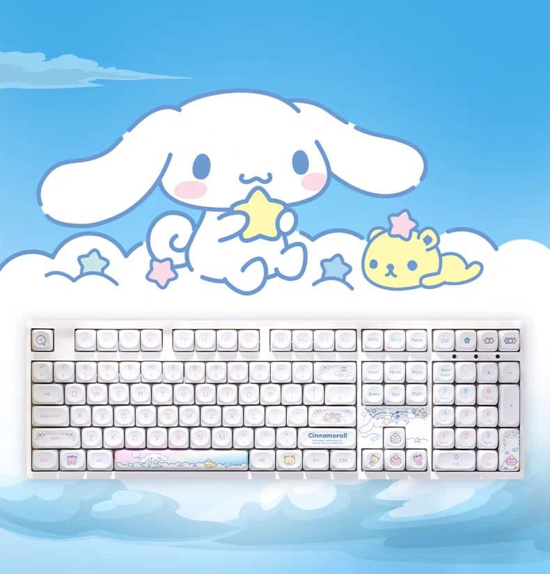 AKKO サンリオコラボ シナモロール メカニカルキーボード 有線接続 us配列