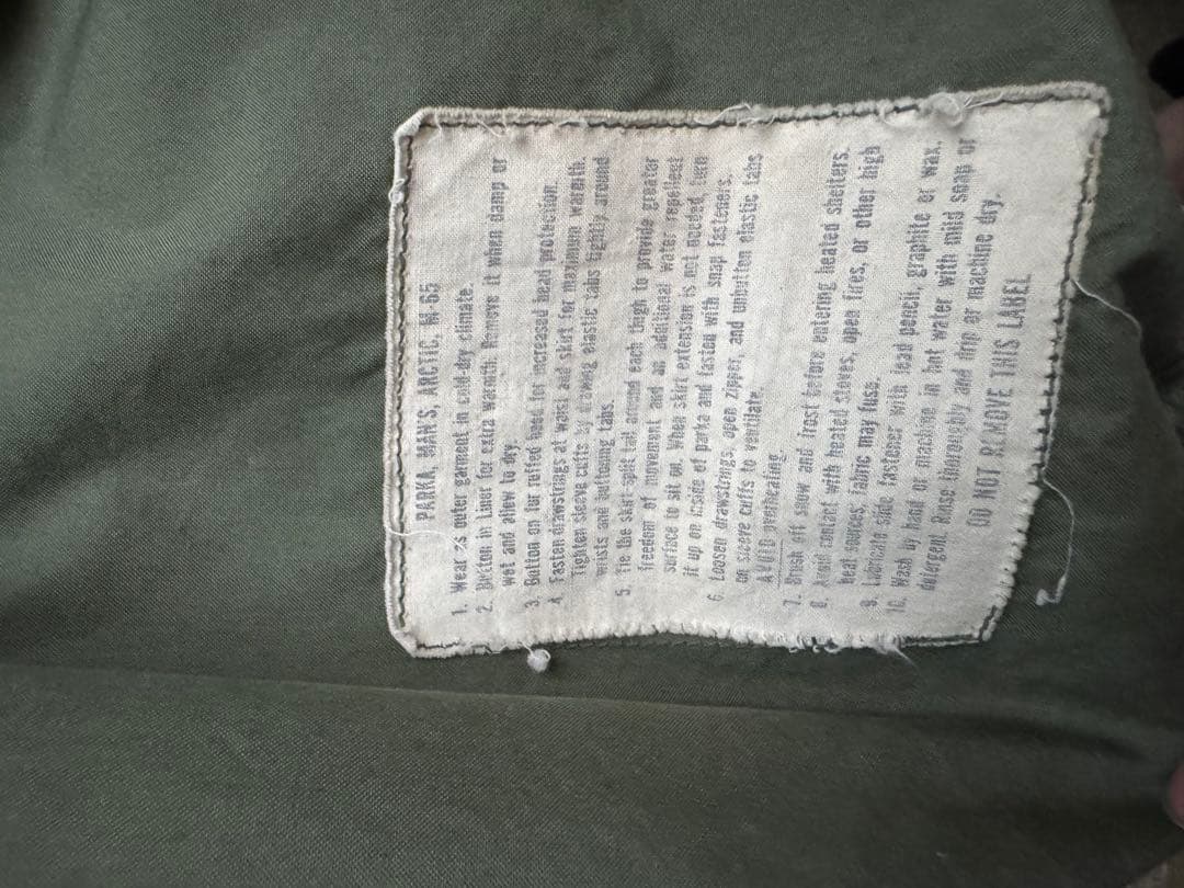 M-65 フィッシュテールパーカーアメリカ軍 実物　初期型