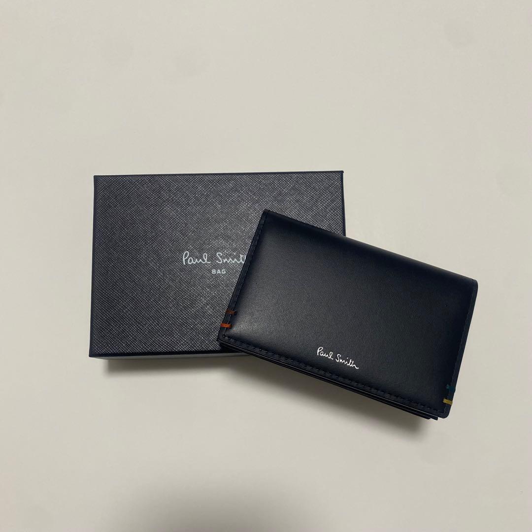 【値下げ中】新品Paul Smith ハイライトステッチ 名刺入れ ブラック