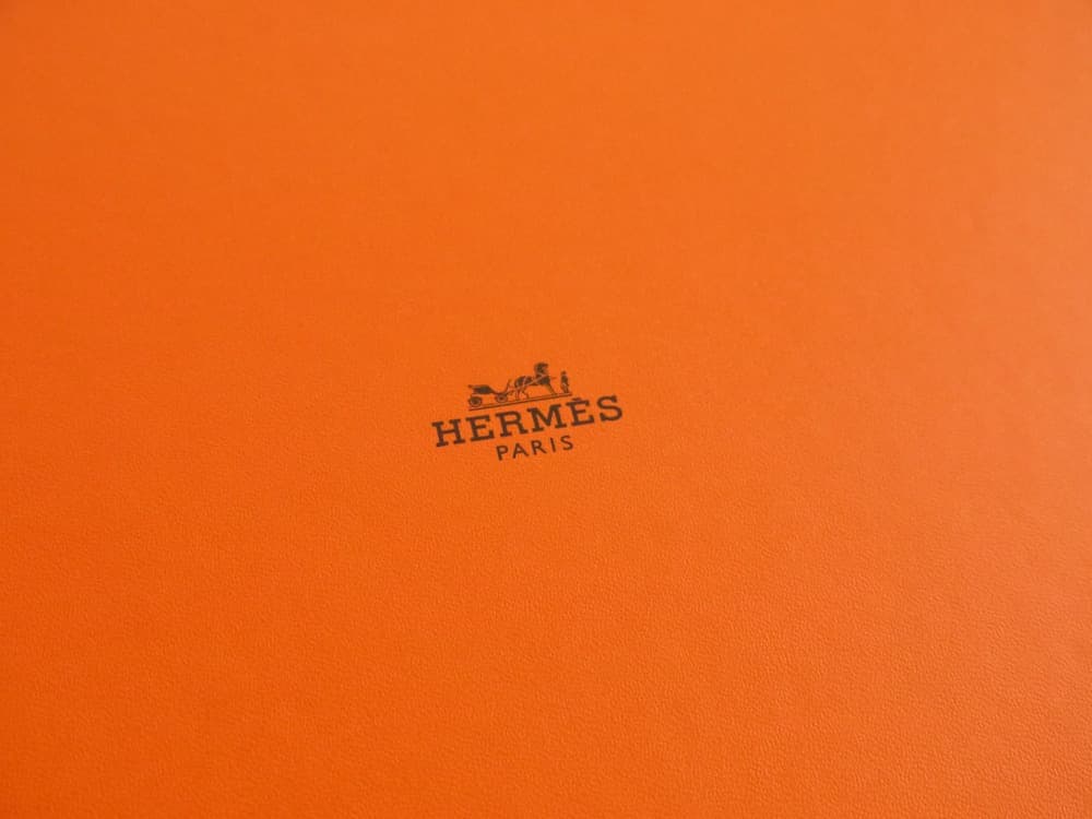 レア！HERMESネイビーボックス空箱 正規品 バーキン25用オレンジボックス