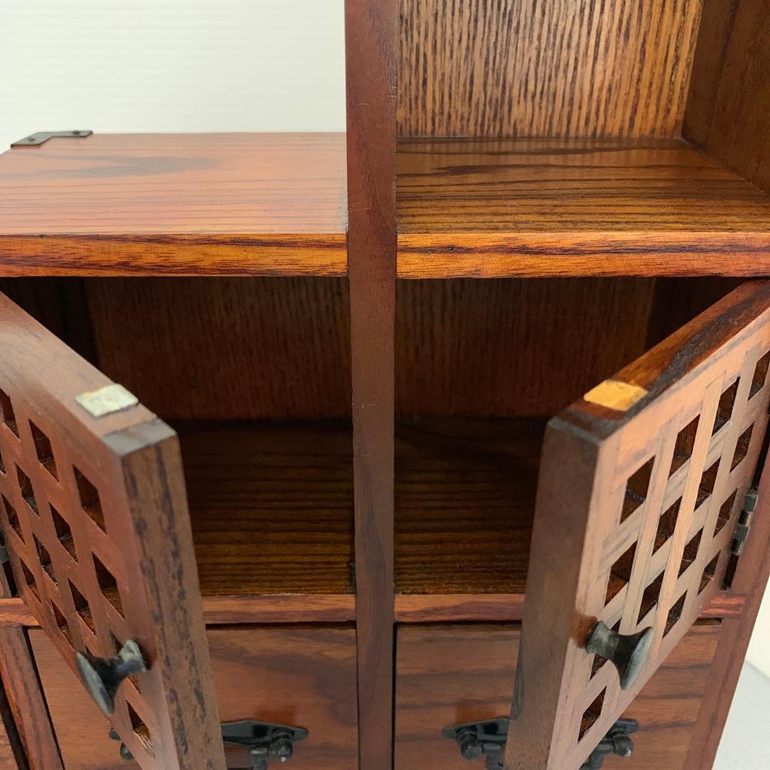 昭和レトロ　木製ミニ階段箪笥　引き出し付き収納ボックス