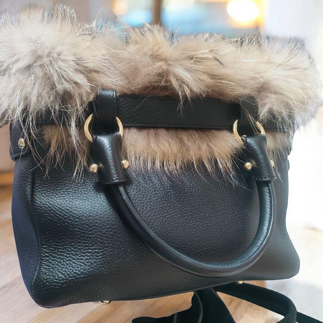 【新品未使用】トプカピ topikapiファー付バッグ ショルダーバッグ3WAY