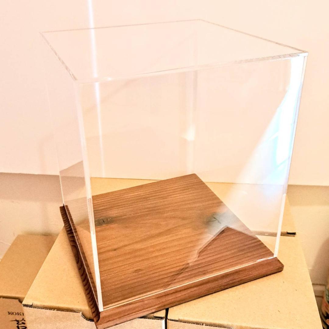 【ショーケース】150×150×180 ※アクリル製ケース、無垢材土台