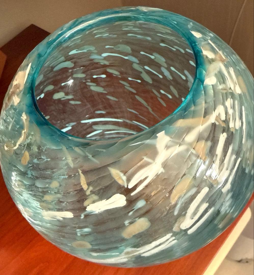 イイノナホ ガラス 作家 花器 フラワーベース　オブジェ