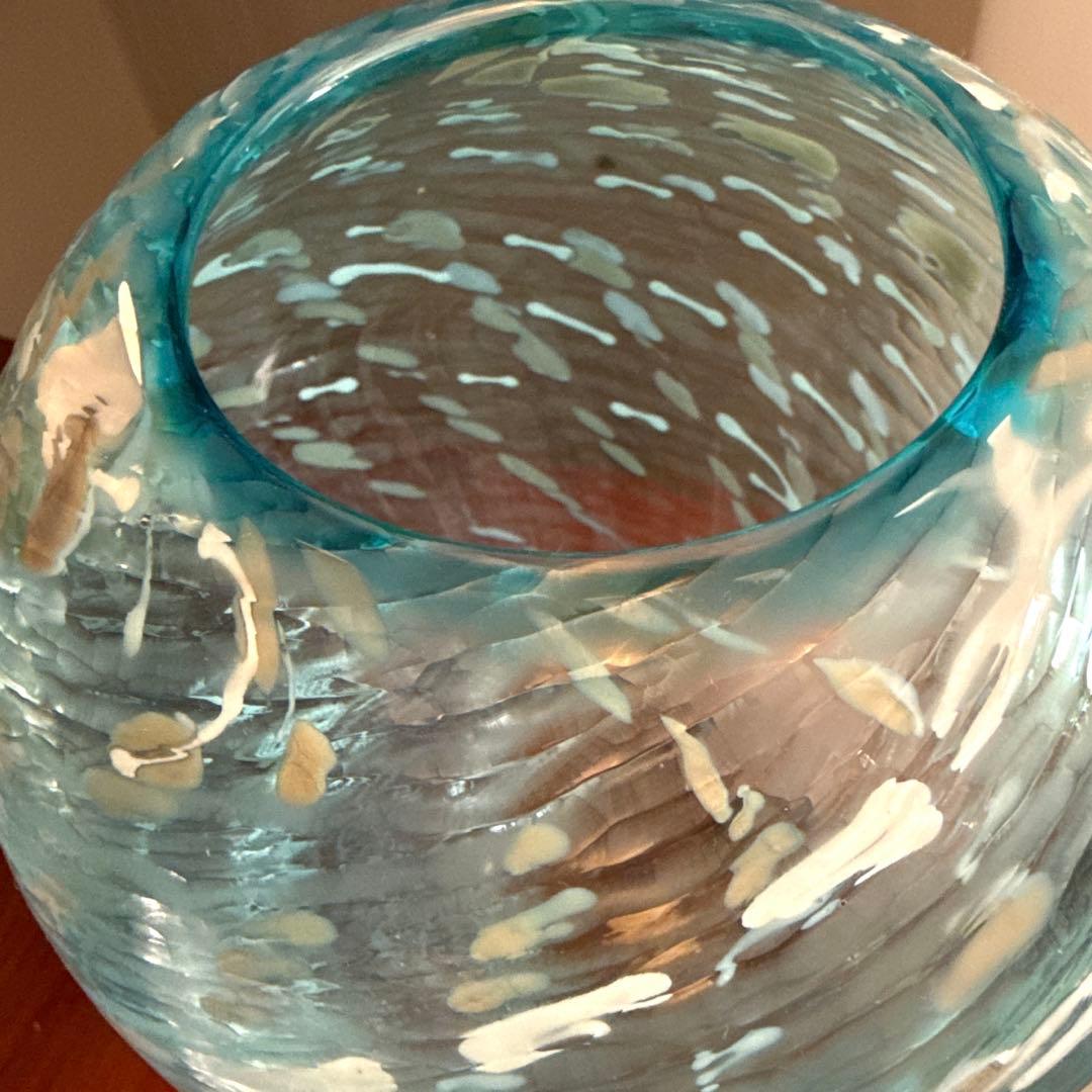 イイノナホ ガラス 作家 花器 フラワーベース　オブジェ