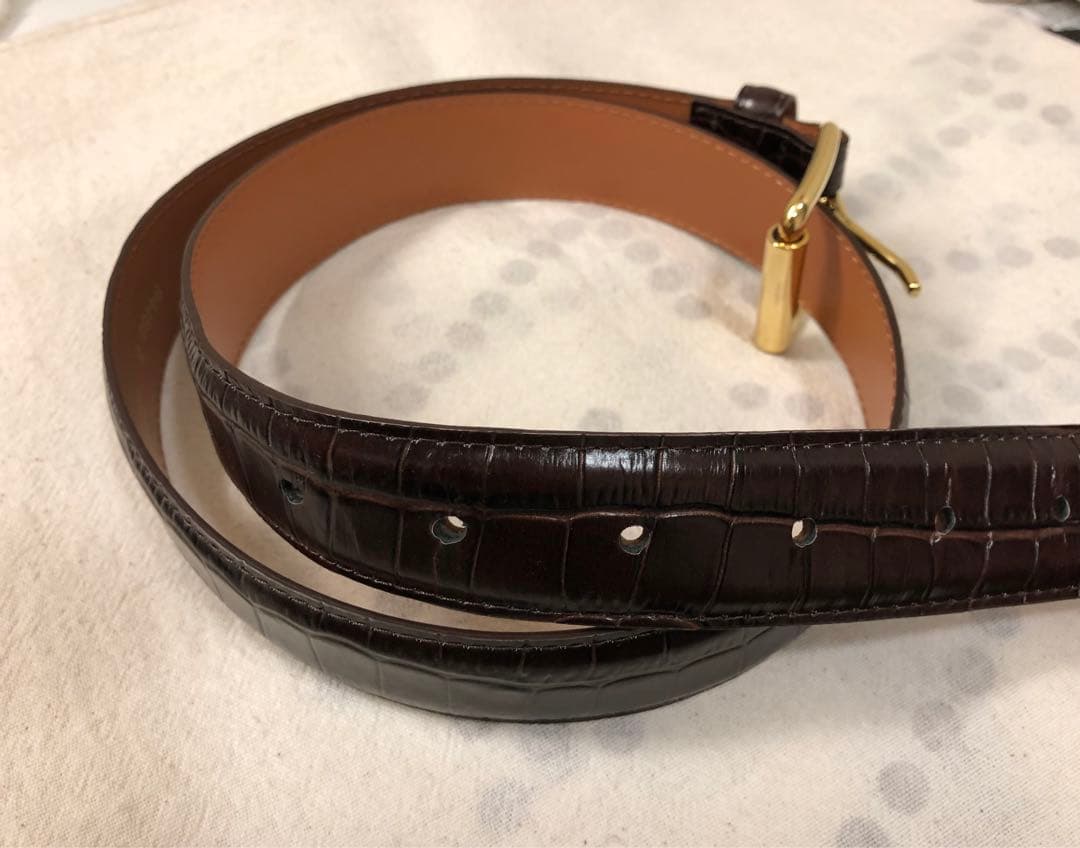 MAISON BOINET ダークブラウン ベルト 80/32