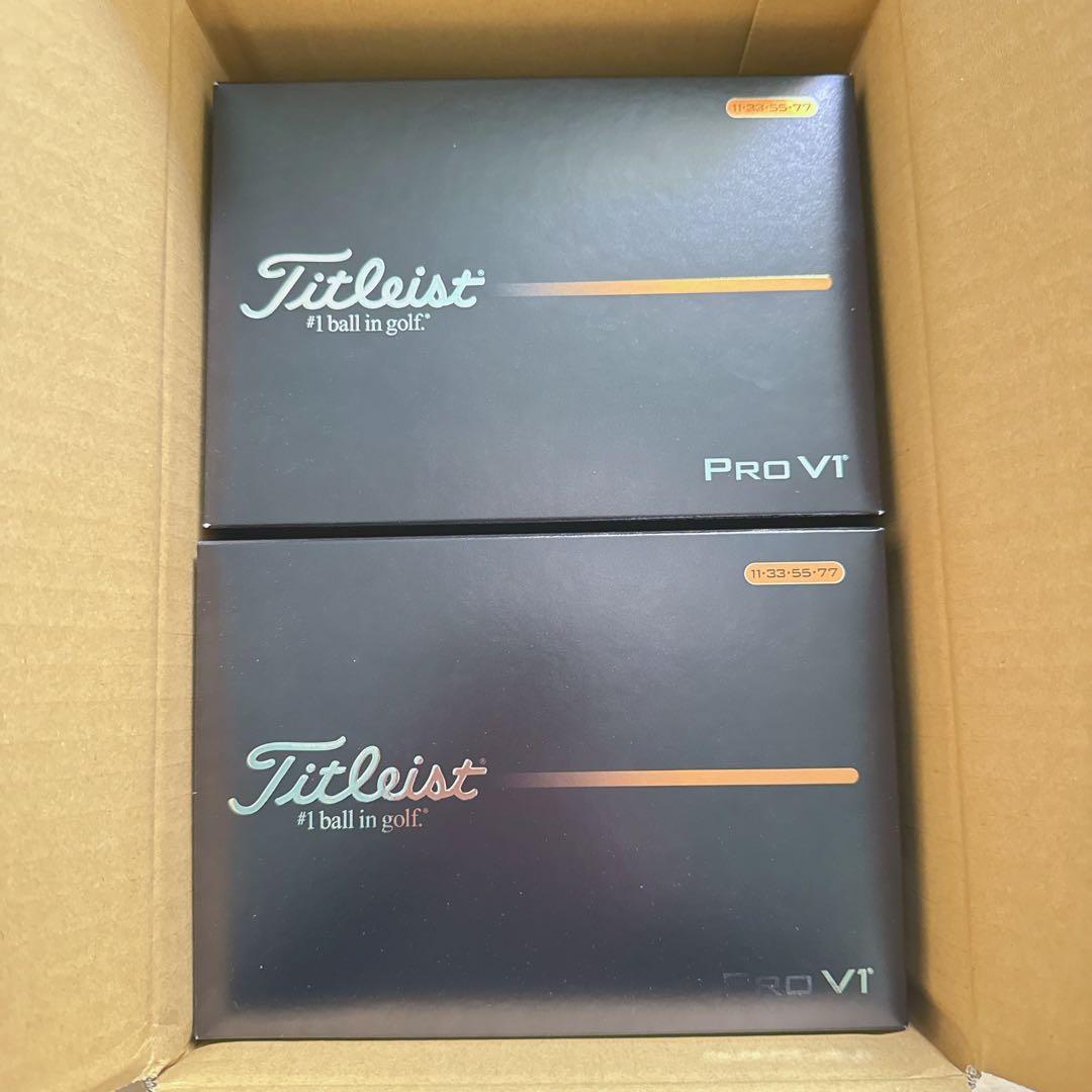 2025 TITLEISTタイトリストPROV1 プロV1 ダブルナンバー 2箱