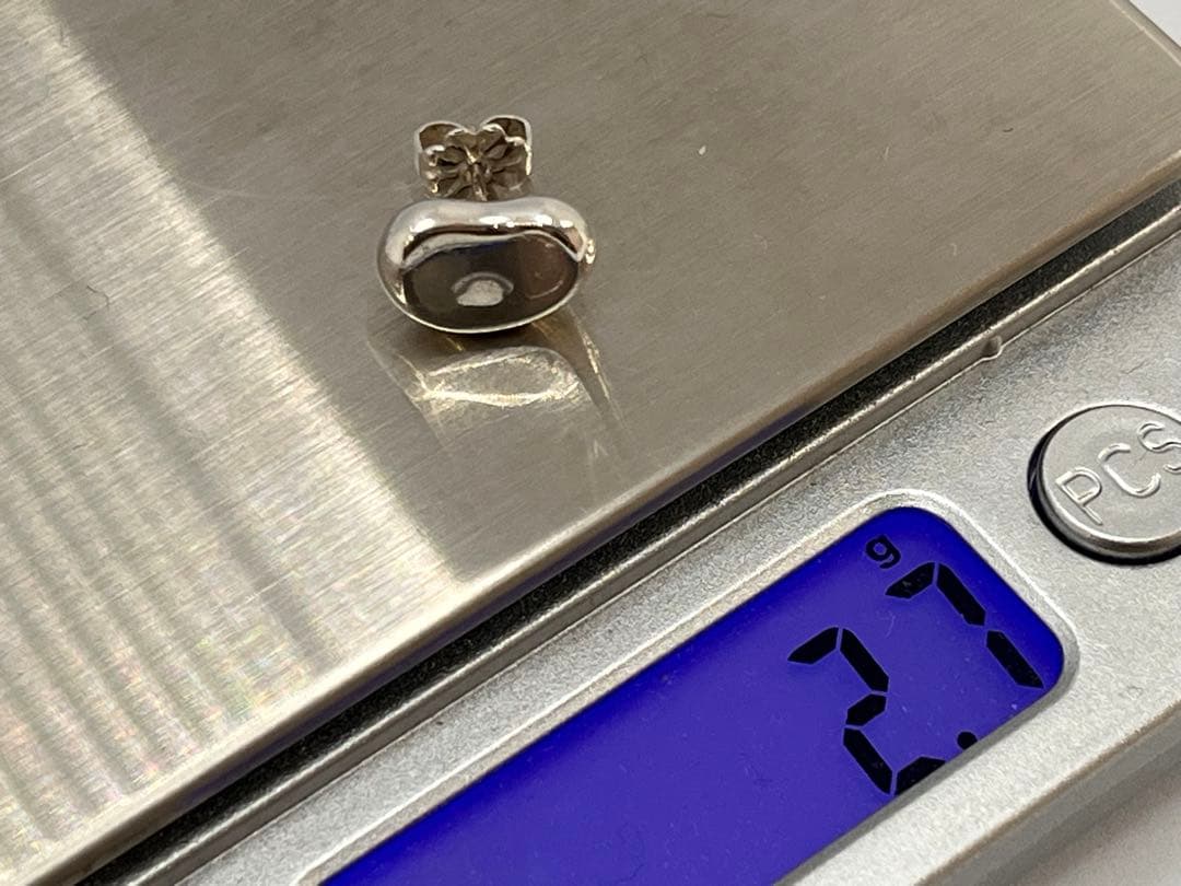 c865 ティファニー　ビーン　ピアス　シルバー　925 片側　ビーンズ