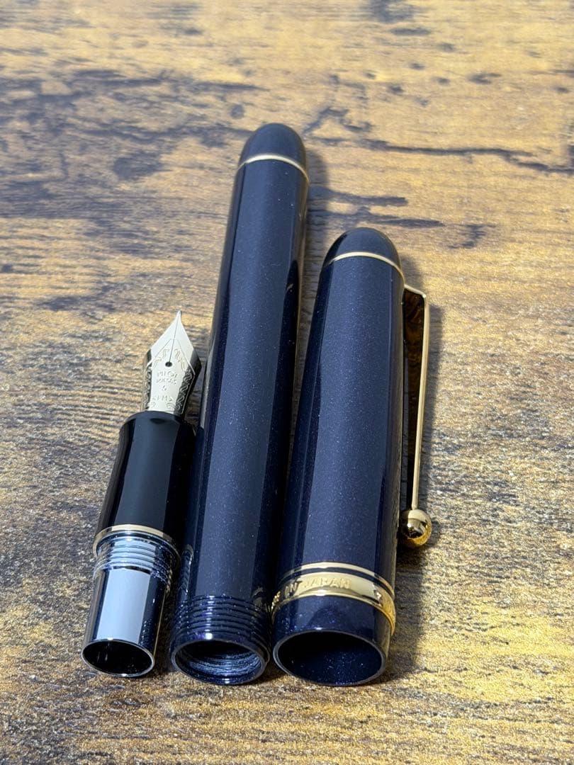 新品　2015年限定　ラメバイオレット　カスタム　74 万年筆　14金　FM