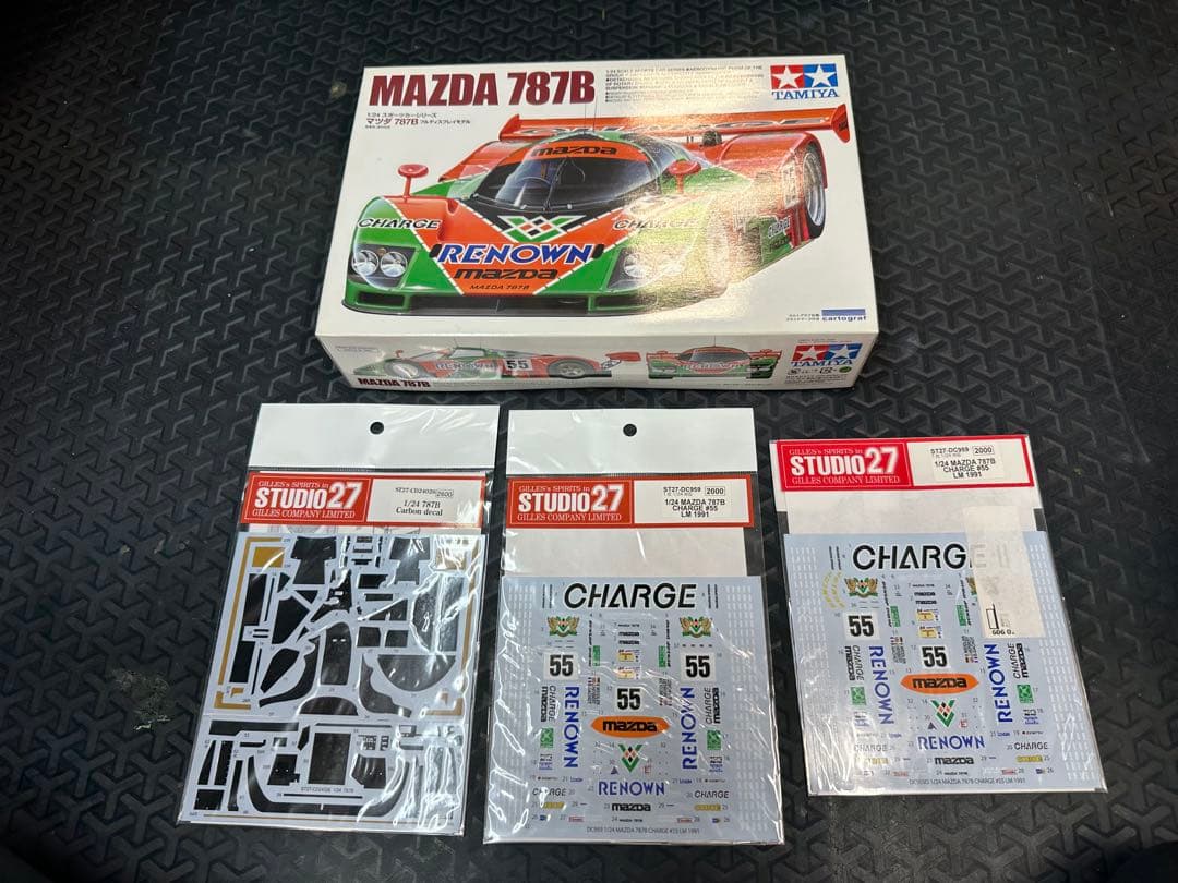 タミヤ Mazda 787B 1/24(カルトグラフ) + スタジオ27製3枚付