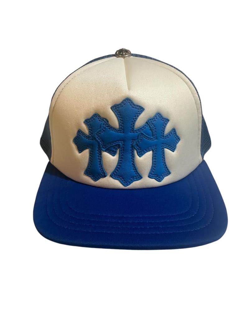 Chrome Hearts クロスパッチキャップ ブルー×ホワイト 新品