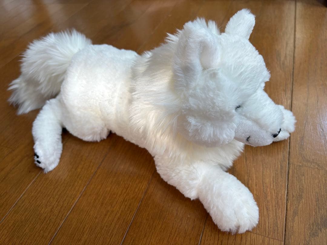 那須どうぶつ王国 ホッキョクオオカミ ぬいぐるみ ひざおおかみ