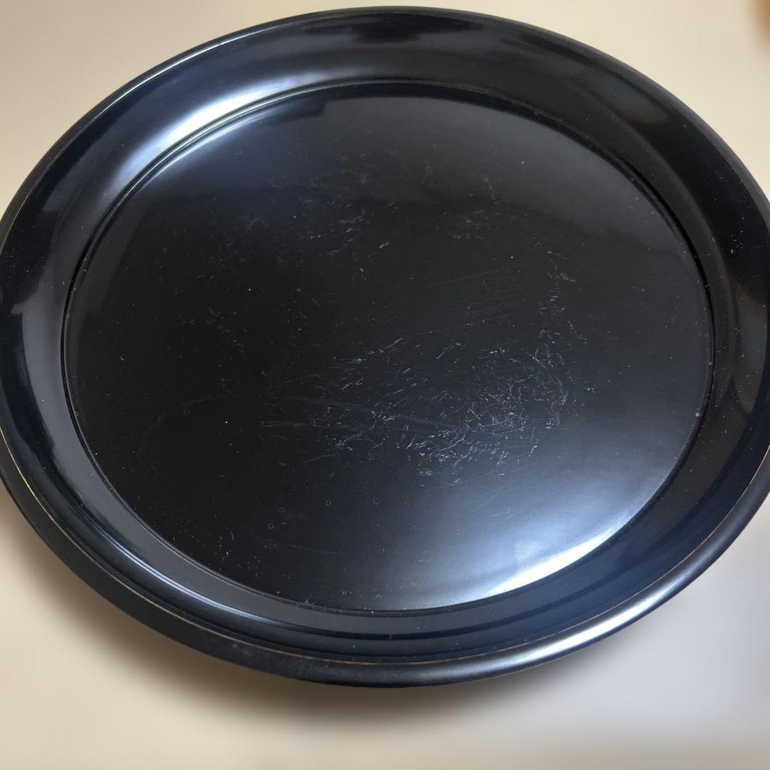 茶道具　淡々斎好み真塗り大円盆