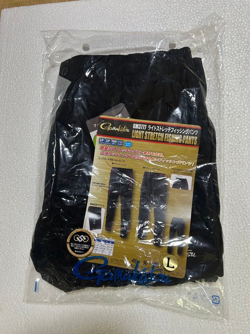 がまかつ　GM3777 ブラックブラック　L