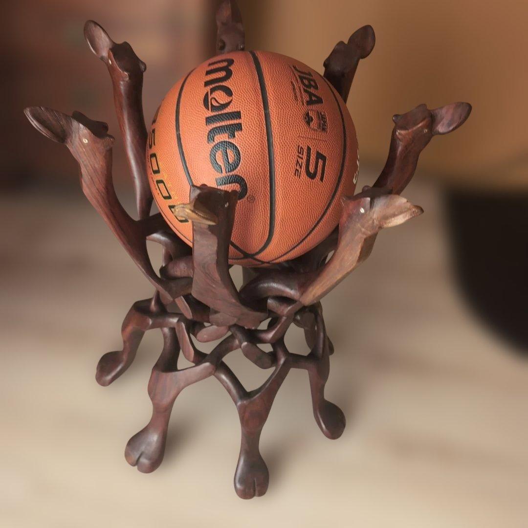 即発送★アンティーク木彫 一本彫り 駱駝型 折り畳み式 花台ラクダ置物 古道具