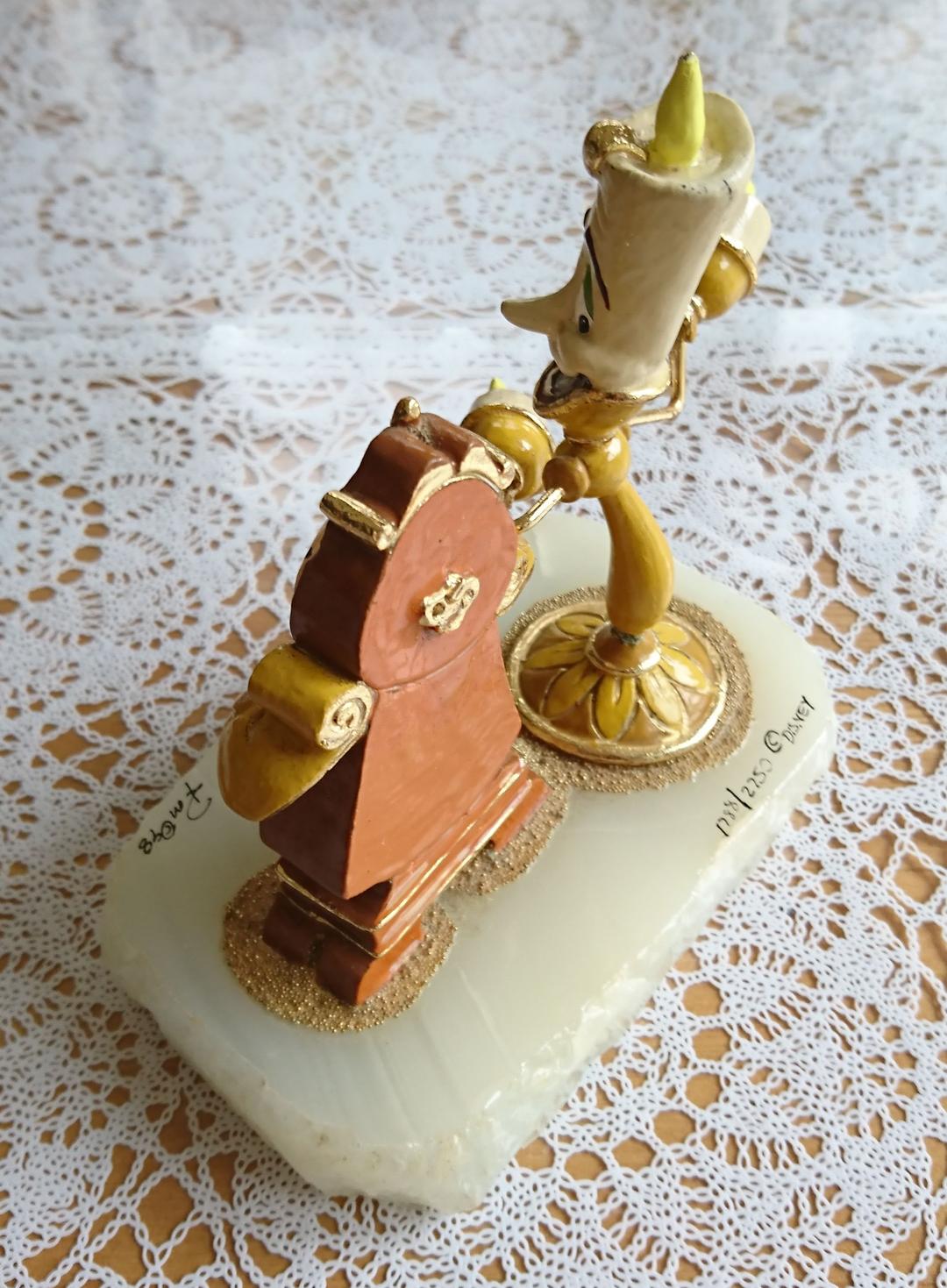 【超希少  入手困難】 美女と野獣 ルミエール＆コグスワース 置物 ディズニー