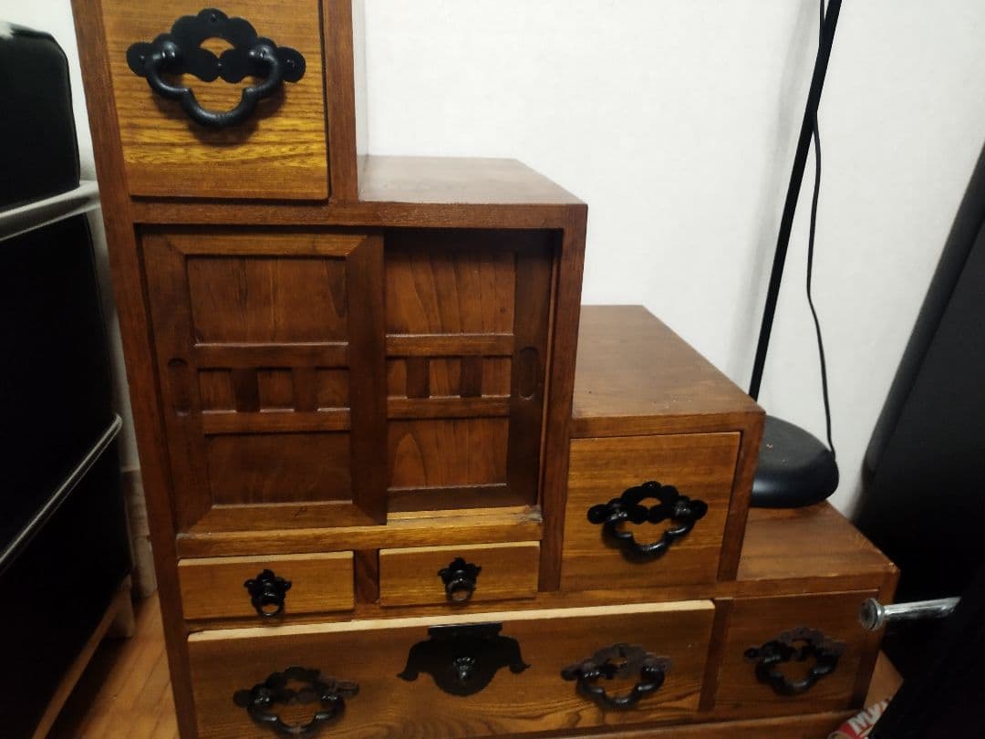 木製階段型収納箪笥