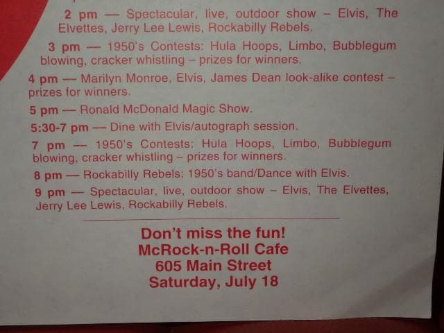 マクドナルド★ポスター★34★ビンテージ★McRock-n-Roll CAFE