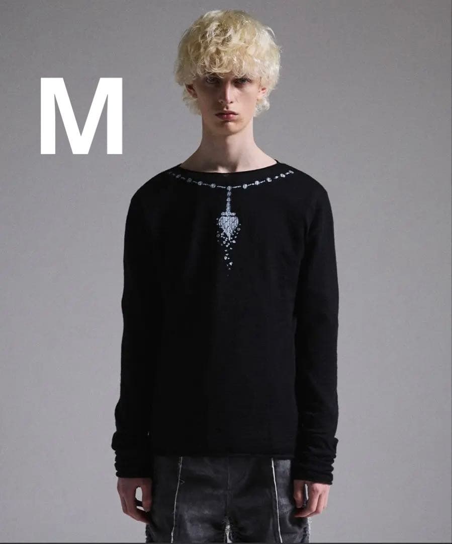 【GRANCY】Print Design Sheer Knit