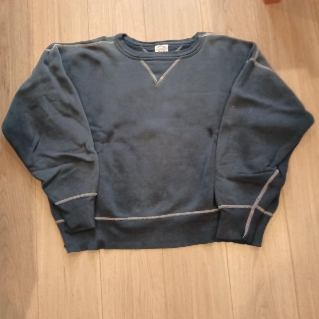 FULLCOUNT ダークブルー 両Vスウェット Mサイズ