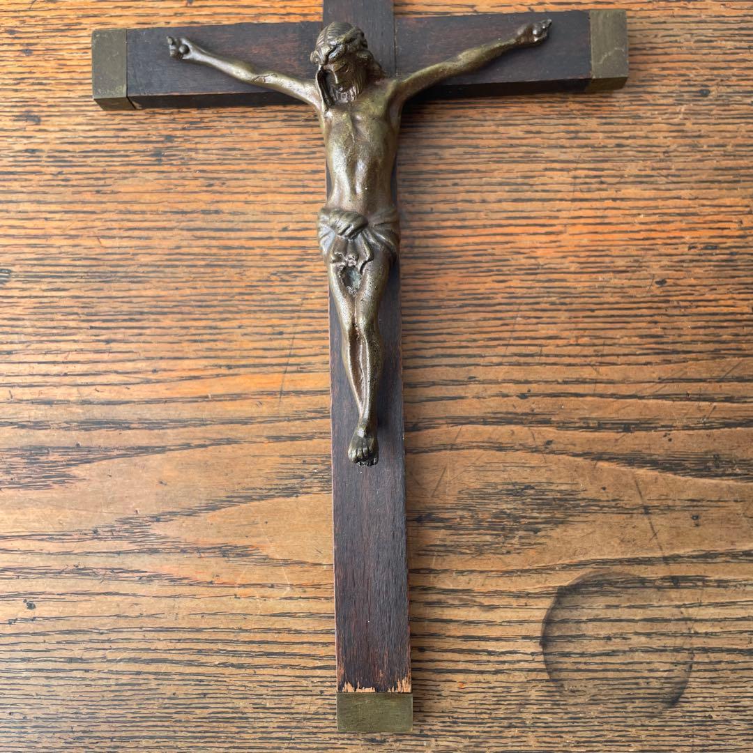木製　十字架 イエス像　ヴィンテージ