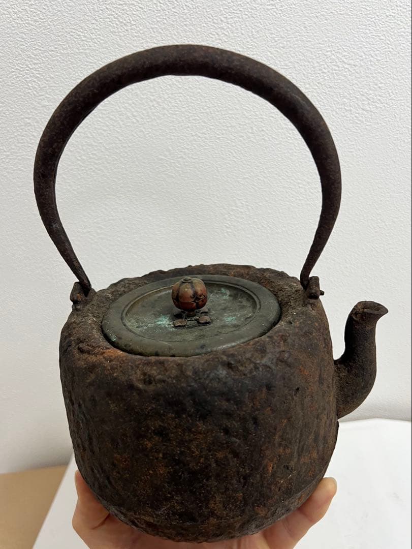 時代物 龍文堂 安之介 小振 鉄瓶 急須 水漏れなし 茶道具 骨董品